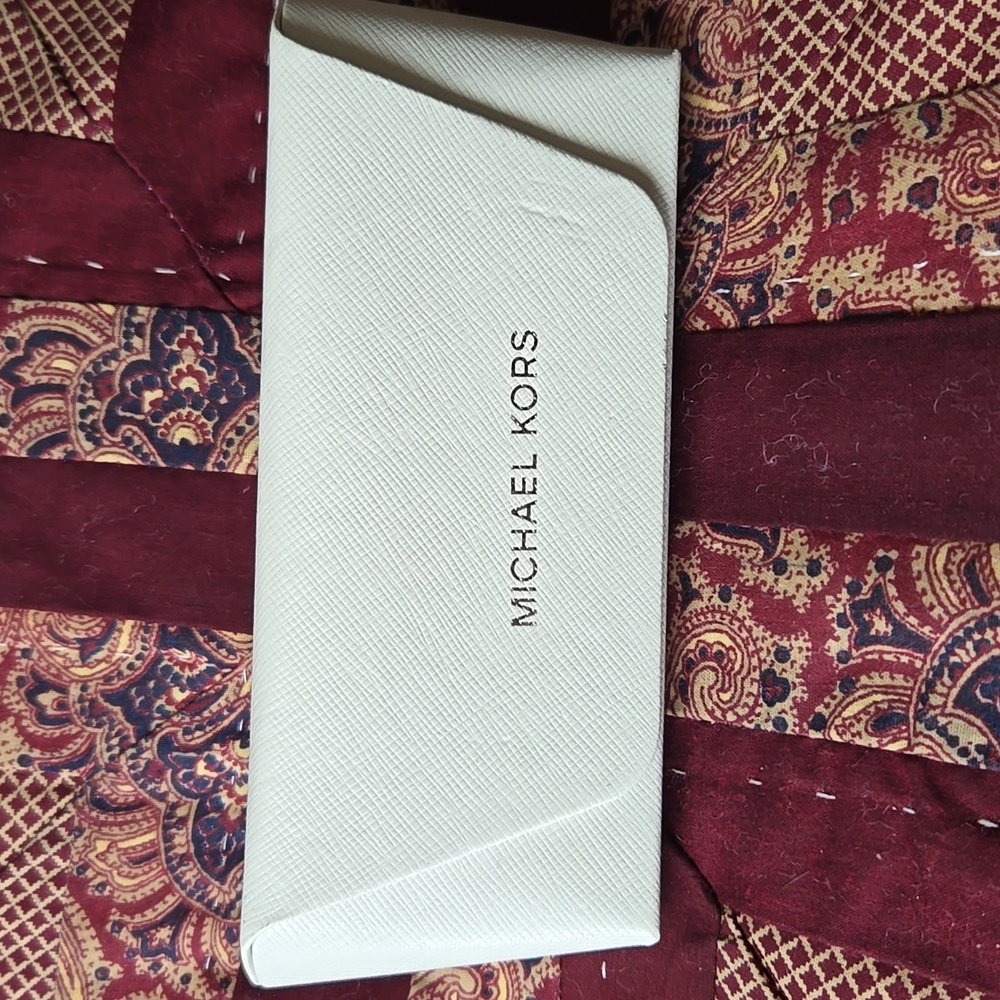 Michael Kors White Eyeglass Case
